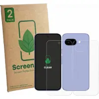 ScreenLeaf Film de protection pour Google Pixel 9a (écran + face arrière) Film de protection d'écran Film de (2 pcs, Google Pixel 9a), Téléphone portable : film de protection, Transparent