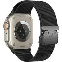 Beline pasek Apple Watch Oblique 38/40/41mm czarny/black (Nylon), Sangles de montre, Noir
