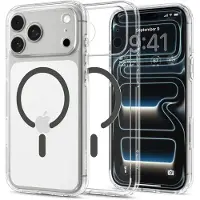 Spigen Coque Ultra Hybrid MagSafe pour Apple iPhone 18 Pro / 17 Pro - Clear Graphite