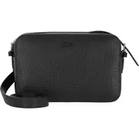 Lacoste Cuir sac à épaule sac à épaule bandoulière Crossover Bag Noir