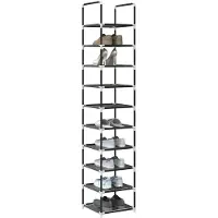 vidaXL Étagère à chaussures 10 niveaux 33x33x174 cm tissu non-tissé
