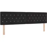 vidaXL Tête de Lit LED avec des lumières à LED Noir 90 cm Velours