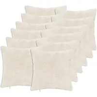 vidaXL Housse De Coussin 12 Pc Heerlen Blanc 45 X 45 Cm