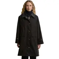 Barbour pour femme. LWX1588 Veste Agatha Enduite marron foncé (S), Casuel, Coton