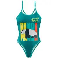 Otso Emoji Panda Swimsuit Vert,Bleu M Femme