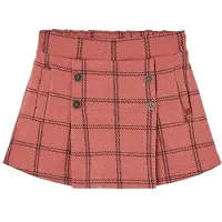 Boboli Knit Check Skirt Orange 4 Years Fille