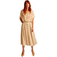 & Me Vivien Midi Skirt Beige 40 Femme