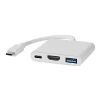 Nedis Adaptateur multiport - - USB 3.2 Gen 1 - HDMI 4K 30Hz - 3 ports USB - Blanc