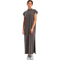 Build Your Brand Robe Longue à Manches Courtes Vintage