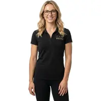 EA7 pour femme. 7W000266_AF12500 Polo Evolution à manches courtes en coton modal noir (3XL), Sport, Tennis/Padel, Manche courte