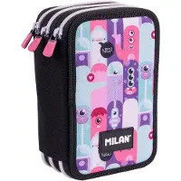 Milan Étui équipé Aliens 2 avec 3 compartiments – rose/lilas