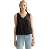 Scotch & Soda T-shirt Sans Manches à Col En V Ruffle