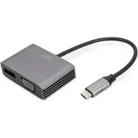 Digitus DA-70827 USB Type-C 4K 2in1 DisplayPort + VGA Grafik-Adapter