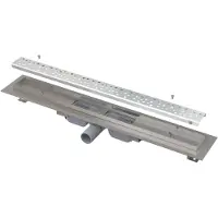 Alca APZ111-550M : Caniveau de douche plat, antivandal, avec protection contre la corrosion