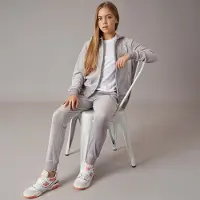Juicy Couture Survêtement en velours avec logo cœur filles - Silver Sconce
