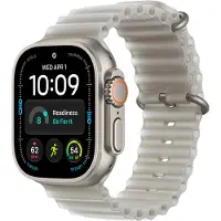 Apple Watch Ultra 4 GPS Cellular 49mm Natural Titanium Case with Translucent Gray Ocean Band