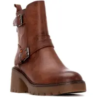 Refresh pour femme. 17297302-CAMEL Bottines 172973 marron (39), 3 à 5 cm, Fermeture éclair, Casuel
