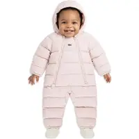 Lacoste Kids Solid Pram Long Sleeve Overall Rose 24 Months Enfants