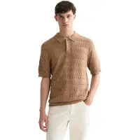 Scotch & Soda 182276 Regular Fit Short Sleeve Polo Marron L Homme