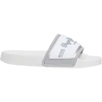 Pepe Jeans pour femme. PLS700003 Slider Met flip flops blanc (39), Plat, Aucun, Beachwear