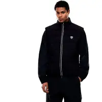 Emporio Armani pour homme. 7M001512_AF21509 Gilet en tissu technique Premium Shield noir (XXL), Casuel, Sport, Polyester