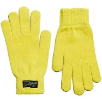 Superdry Femme Impression De Logo Essential Gants, Jaune &amp; Noir, Taille: S/M