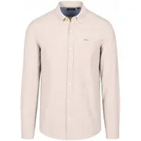 New zealand auckland Chemise NZA Barn Twill Col Boutonné Sable Beige taille M