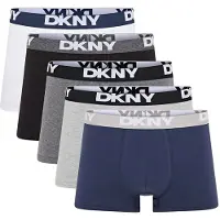 DKNY Boxers Portland cinq-pack hommes - Noir/Gris/Marine/Charcoal/Blanc