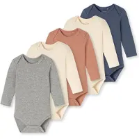 Schiesser Barboteuse / body ' Double Rib ' sable / bleu foncé / gris chiné / orange