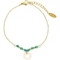 GRASSLAND Bracelet turquoise / or