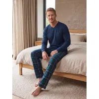 Pastunette Pyjama long bleu foncé
