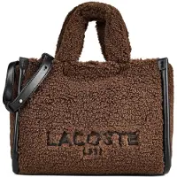 Lacoste Sac à bandoulière 'Petit sac cabas Heritage Noir/Marron' marron