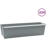 vidaXL Caisses À Fleurs Pour Palettes Euro 24 Pcs Gris Clair
