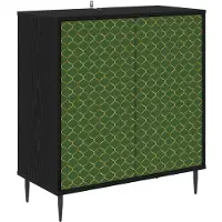 vidaXL Meuble de rangement GELEEN, noir, imitation chêne, 69 x 33 x 76 cm