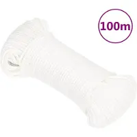 vidaXL Corde de bateau Blanc complet 5 mm 100 m Polypropylène