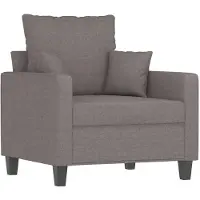 vidaXL Fauteuil taupe 60 cm Tissu