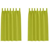 vidaXL Rideaux occultants à œillets, 2 pièces, vert, 175 x 140 cm
