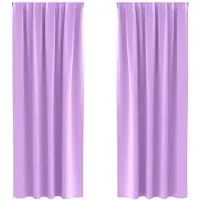 vidaXL Rideaux occultants avec anneaux 2 pcs lilas 245 x 140 cm