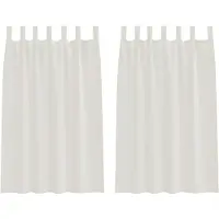vidaXL Rideau en Voile 2 pcs Crème 175 x 140 cm Polyester