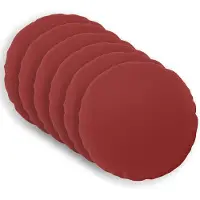 vidaXL Housse De Coussin 6 Pcs Heerlen Bordeaux Ø 50 Cm Polyester