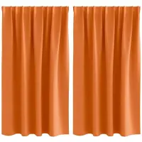 vidaXL Rideaux occultants à œillets, 2 pièces, orange clair