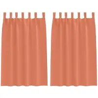 vidaXL Rideaux occultants avec œillets, 2 pièces, couleur terracotta, en polyester