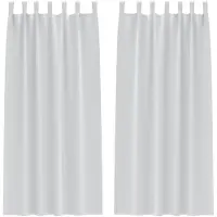 vidaXL Rideaux occultants à œillets, 2 pièces, gris clair, polyester
