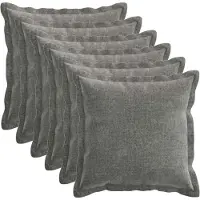 vidaXL Housse De Coussin 6 Pcs Houten Gris Foncé 40 X 40 Cm