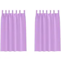 vidaXL Rideaux occultants avec anneaux 2 pcs lilas 175 x 140 cm
