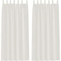 vidaXL Rideau en Voile 2 pcs Crème 245 x 140 cm Polyester