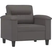 vidaXL Fauteuil gris 60 cm similicuir
