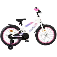 Volare Lily : vélo pour enfants - fille - 18 pouces - blanc, rose, violet