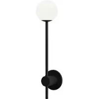 Astro Orb Single, Applique de salle de bain noire mate - Conçu au Royaume-Uni - Dimmable IP44 Rated G9 - 1424004
