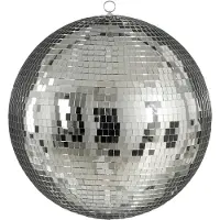 Mica Decorations Décoration de Noël Discobal - Boules de Noël pour une décoration de Noël chaleureuse à la maison - Décoration pour sapin de Noël avec effet miroir - Ø 50 cm - Argent - Pré-montée